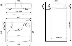 Раковина Santek Клио 50 белый 1WH501770, 2