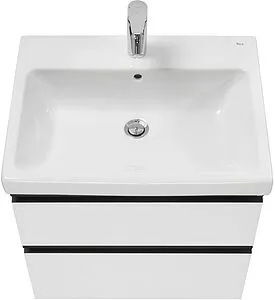 Тумба-умывальник подвесная Roca Domi 60 белый/чёрный матовый A857458806+ Тумба-умывальник подвесная Roca Domi 60 белый/чёрный матовый A857458806+, 3