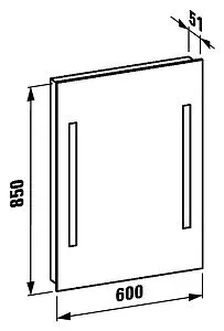 Зеркало с подсветкой Laufen Pro A 60 4.4722.6.996.144.1, 2