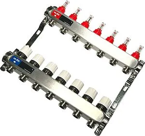 Группа коллекторная с расходомерами 7 отводов 1&quot;в/в x ¾&quot;ек Uni-fitt TECHNO 450W4307, 5