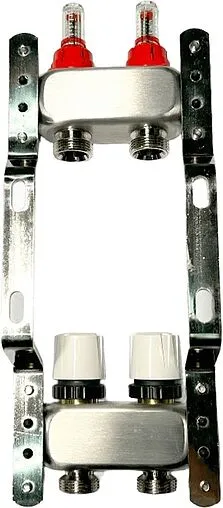 Группа коллекторная без расходомеров 2 отвода 1&quot;в/в x ¾&quot;ек Uni-fitt TECHNO 451W4302