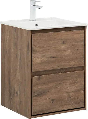 Тумба под умывальник подвесная Aquanet Милан 50 дуб рустикальный 00336376