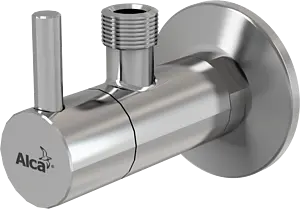 Кран шаровый угловой с фильтром ½&quot;н x ⅜&quot;н хром AlcaPlast ARV001, 1
