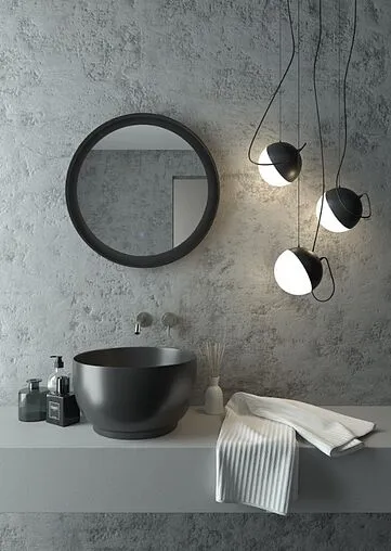 Зеркало с подсветкой Continent Planet black Led 70 с бесконтактным сенсором чёрный ЗЛП1188