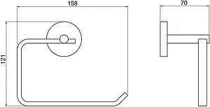 Держатель туалетной бумаги Aquatek Бетта хром AQ4608CR, 2