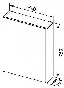 Шкаф-зеркало Aquanet Палермо 60 R белый 00203939 Шкаф-зеркало Aquanet Палермо 60 R белый 00203939, 2
