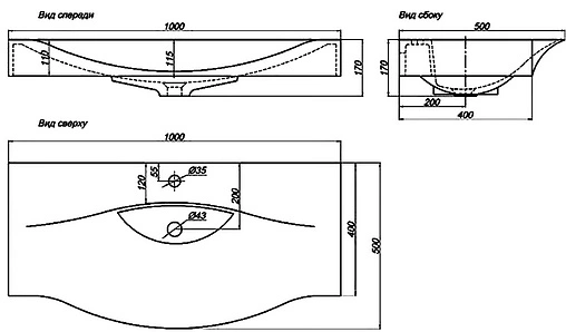 Раковина Aqwella Бергамо 100 белый Ber.10.04.D