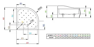 Поддон для душа Radaway Korfu A900 4S99400-03 Поддон для душа Radaway Korfu A900 4S99400-03, 3