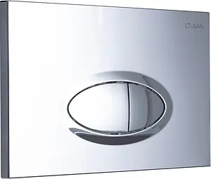 Клавиша смыва для унитаза Logan Oval 00297675 хром глянцевый Клавиша смыва для унитаза Logan Oval 00297675 хром глянцевый, 1