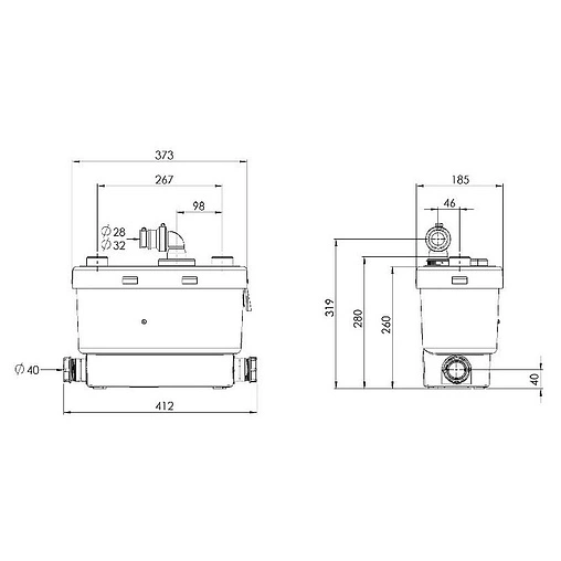 Канализационная насосная установка SFA Sanispeed