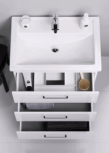 Тумба-умывальник подвесная Aqwella Manchester 80 белый MAN01082+4640021064733