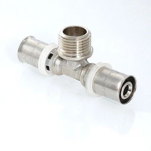 Тройник пресс переходной 20мм x ½"н x 20мм Valtec VTm.233.N.200420