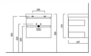 Тумба-умывальник подвесная Kerama Marazzi Cubo 70 белый матовый CUB.70.2\WHT.M+CU.wb.70 Тумба-умывальник подвесная Kerama Marazzi Cubo 70 белый матовый CUB.70.2\WHT.M+CU.wb.70, 2