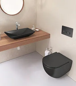 Унитаз подвесной безободковый ISVEA Infinity Vortex черный матовый 10NF02003-2N Унитаз подвесной безободковый ISVEA Infinity Vortex черный матовый 10NF02003-2N, 5