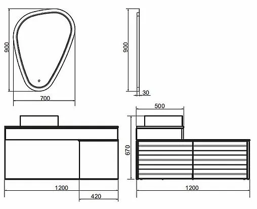 Тумба подвесная Comforty Клеон 120 белый/дуб дымчатый 00-00001851CF