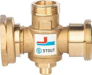 Трехходовой термостатический антиконденсационный клапан 1&quot; Kvs 3.2 Stout SVM-0050-326006, 2
