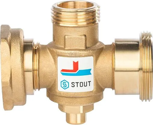 Трехходовой термостатический антиконденсационный клапан 1&quot; Kvs 3.2 Stout SVM-0050-326006