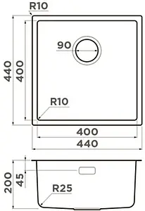 Мойка кухонная Omoikiri Tadzava 44-U/I Ultra IN нержавеющая сталь 4993801 Мойка кухонная Omoikiri Tadzava 44-U/I Ultra IN нержавеющая сталь 4993801, 2