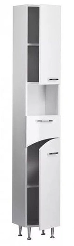 Шкаф-пенал напольный с бельевой корзиной Cersanit Erica New 30 белый F-SL-ERN-Ko-P