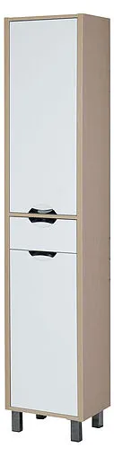 Шкаф-пенал напольный Aquanet Гретта белый/светлый дуб 171901
