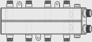 Распределительный коллектор 4 контура с гидрострелкой 1"н x ¾"н Север-Мини4 1925090 Распределительный коллектор 4 контура с гидрострелкой 1"н x ¾"н Север-Мини4 1925090, 3