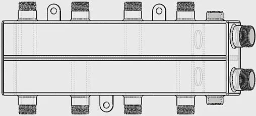 Распределительный коллектор 4 контура с гидрострелкой 1&quot;н x ¾&quot;н Север-Мини4 1925090