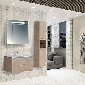 Тумба-умывальник подвесная Roca Lago 80 дуб светлый 857296444+32799C000 Тумба-умывальник подвесная Roca Lago 80 дуб светлый 857296444+32799C000, 5