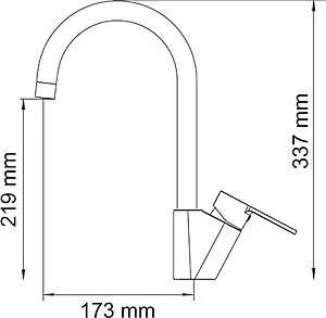 Смеситель для кухни Wasserkraft Ammer хром 3707, 2
