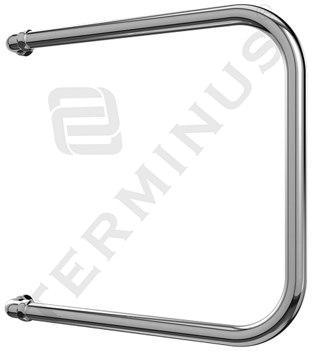 Полотенцесушитель водяной Terminus П-образный AISI 32х2 500х500 полированная сталь 4620768881374