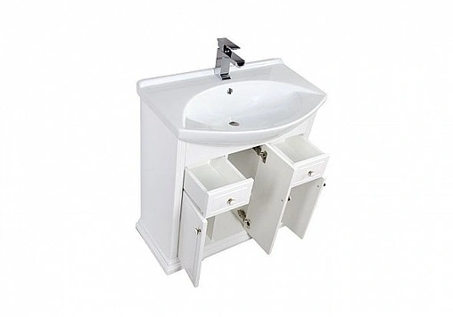 Тумба под умывальник напольная Aquanet Лагуна 75 белый 00175299 Тумба под умывальник напольная Aquanet Лагуна 75 белый 00175299