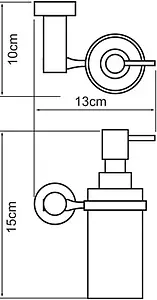 Дозатор для жидкого мыла Wasserkraft Donau хром 9499 Дозатор для жидкого мыла Wasserkraft Donau хром 9499, 3