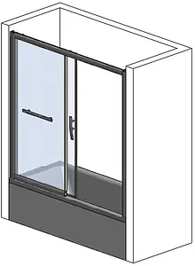 Шторка на ванну 1600мм прозрачное стекло Roltechnik PXV2P/1600 451-160000P-00-02, 3