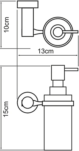 Дозатор для жидкого мыла Wasserkraft Donau хром 9499