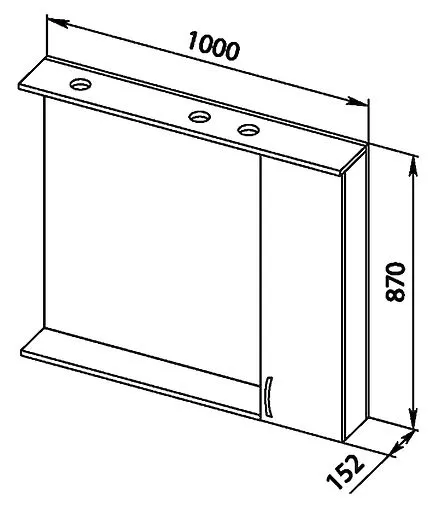 Шкаф-зеркало Aquanet Донна 100 R венге 00169185 Шкаф-зеркало Aquanet Донна 100 R венге 00169185