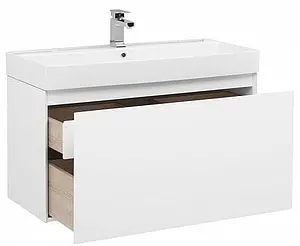 Тумба-умывальник подвесная Aquanet Йорк 100 белый 00202091+ Тумба-умывальник подвесная Aquanet Йорк 100 белый 00202091+, 4