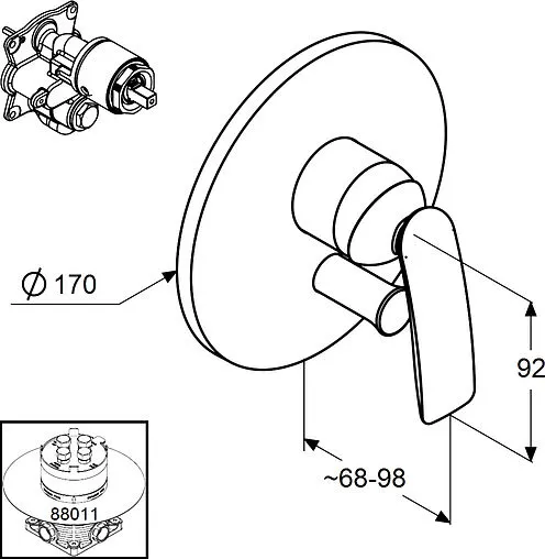 Смеситель для ванны скрытого монтажа Kludi Balance белый/хром 526509175 Смеситель для ванны скрытого монтажа Kludi Balance белый/хром 526509175