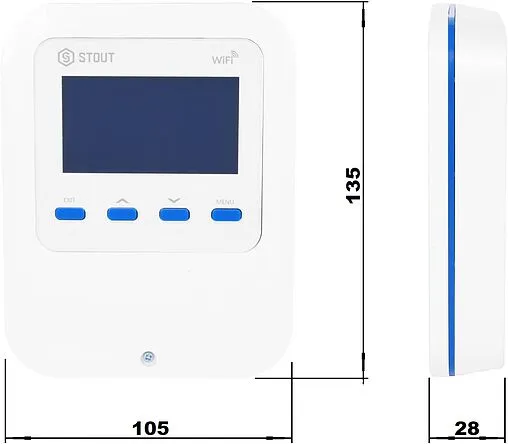 Беспроводной контроллер зонального управления Wi-Fi 8 зон НЗ 230В Stout ST-WIFI 8S белый STE-0101-100080