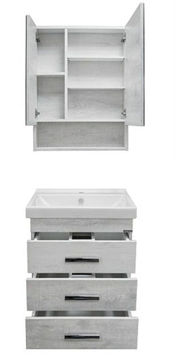 Тумба-умывальник напольная Comforty Никосия 60Н дуб белый 00004142203CF