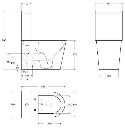 Унитаз-компакт безободковый BelBagno Flay-R Tornado белый BB2149CP-TOR/SC+BB2149T