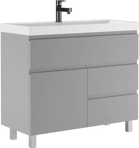 Тумба-умывальник напольный Домино Graffo 100 светло-серый DGr2412T+4670142930051