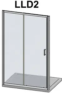 Дверь в нишу 1600мм прозрачное/матовое стекло Roltechnik Lega Line LLD2/1600 556-1600000-00-21, 3