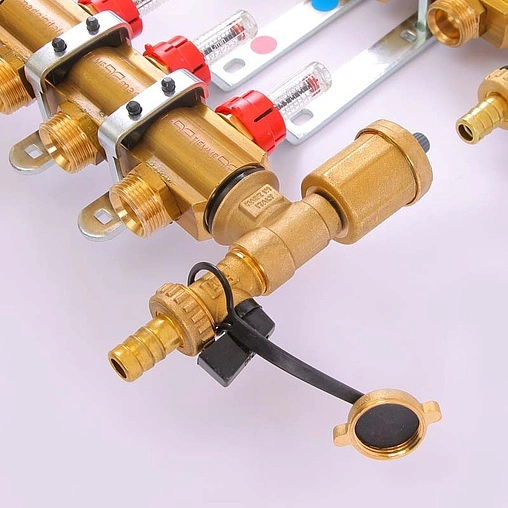 Группа коллекторная с расходомерами 3 отвода 1&quot;в/в x ¾&quot;ек Tiemme 3870008