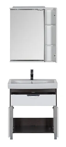 Шкаф-зеркало Aquanet Гретта 75 R белый/венге 00173995