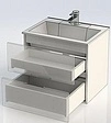 Тумба-умывальник подвесная Aquanet Алвита 60 белый 00184301+00181907