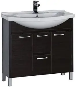 Тумба-умывальник напольная Aquanet Донна 100 венге 00169183+00168866, 1