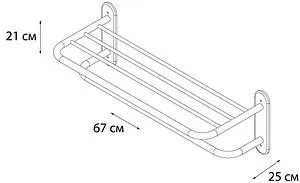 Полка для полотенец Fixsen Hotel хром FX-31015A Полка для полотенец Fixsen Hotel хром FX-31015A, 2