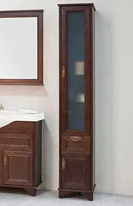 Шкаф-пенал напольный Aquaton Идель 35 R дуб шоколадный 1A198003IDM8R, 3