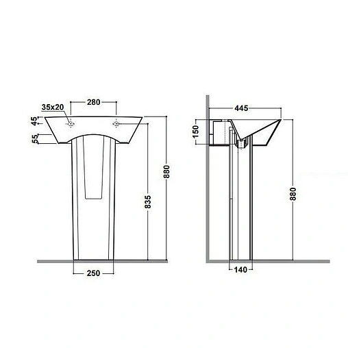 Пьедестал Olympia Crystal белый CRY9CO01