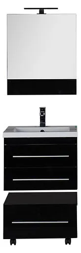 Шкаф-зеркало Aquanet Верона 58 L чёрный 00175384