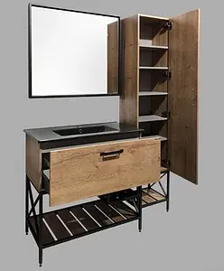 Шкаф-пенал напольный Comforty Бредфорд 40 дуб тёмный 00004148004CF Шкаф-пенал напольный Comforty Бредфорд 40 дуб тёмный 00004148004CF, 3